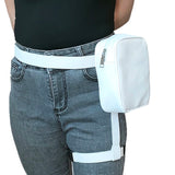 Street Crossbody Bags Fanny Pack PU Leather Phone Pouch Small Purse Zipper Solid