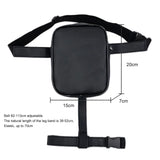 Street Crossbody Bags Fanny Pack PU Leather Phone Pouch Small Purse Zipper Solid