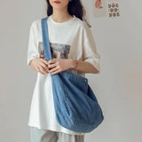 Harajuku High Capacity Cowboy Crossbody Bag Retro Casual Female Tote