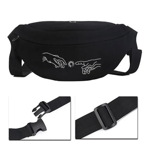 Multifunctional Fitness Shoulder Bag with Picture Print Pattern