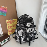 Graffiti Street Backpack Unisex Schoolbag Large Capacity Outdoor Travel