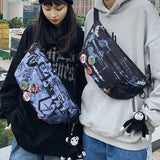 Street Hip-hop Waist Bag Unisex Fanny Pack Large Capacity Shoulder Crossbody