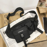 Nylon Fanny Pack Waist Belt Bag Hip hop Crossbody Chain Waist Pack