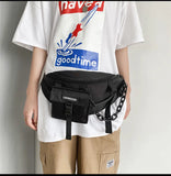 Nylon Fanny Pack Waist Belt Bag Hip hop Crossbody Chain Waist Pack