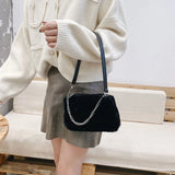 Street Plush Top-handle Money Purse Clutches Portable Women Animal Underarm Bag