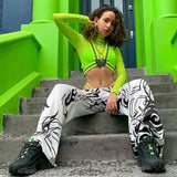 Reflective Straps Hip Hop Style Schoolbag Buckle Belt Tooling Wind Vest Safety