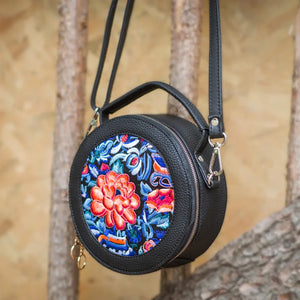 Ethnic Style Embroidery Small Bag Women's PU Leather Handheld Shoulder Bag