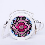 Ethnic Style Embroidery Small Bag Women's PU Leather Handheld Shoulder Bag