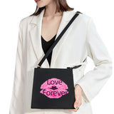 Retro Shoulder Bag Lady Messenger Bag Sexy Lip Pattern Party Dinner Bag