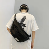 Large Capacity Crossbody Chest pack Hip hop Bags Unisex Nylon Fanny pack