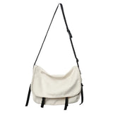 Large Canvas Shoulder Bag Unisex Messenger Hip Hop Sports Leisure Bag