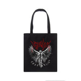 Gothic canvas shopper bag Vintage women shoulder bag