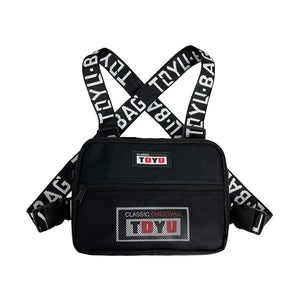 Men's Tactical Vest Crossbody Chest Bag Hip Hop Style