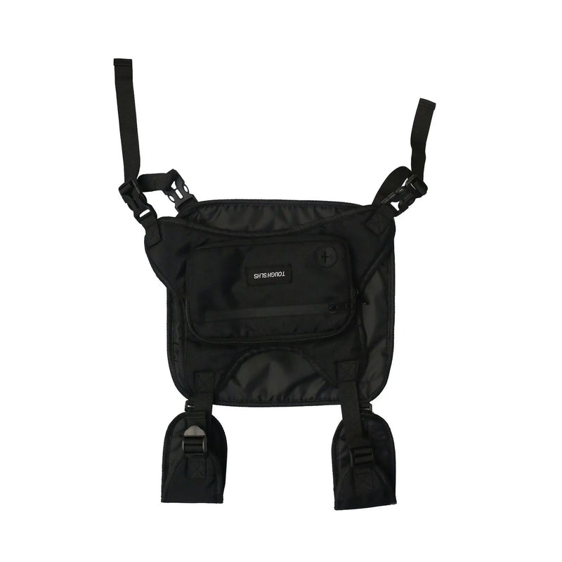 Men Tactical Vest Hip Hop Style Crossbody Chest Bag