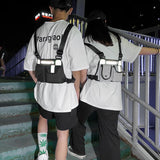 Reflective Hip-Hop Chest Bags Women Waist Pack Functional Belt Bag