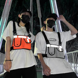 Reflective Hip-Hop Chest Bags Women Waist Pack Functional Belt Bag
