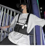 Reflective Hip-Hop Chest Bags Women Waist Pack Functional Belt Bag