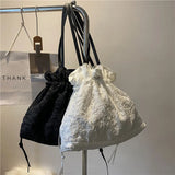 Canvas Shoulder Bag Women Bucket Vintage Bolsa