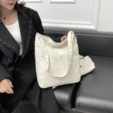 Corduroy Shoulder Bag Women Handbag Casual Tote Solid Cloth Female Crossbody Bag