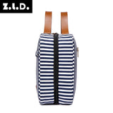 Stripe Cosmetic Bag Waterproof Women Travel Organizer Makeup Bag