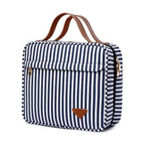 Stripe Cosmetic Bag Waterproof Women Travel Organizer Makeup Bag