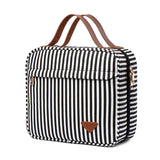 Stripe Cosmetic Bag Waterproof Women Travel Organizer Makeup Bag