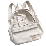 Stripe Corduroy Woman Backpack Schoolbag Teenage Girls Boys