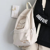 Stripe Corduroy Woman Backpack Schoolbag Teenage Girls Boys