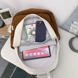Corduroy Woman Backpack Schoolbag For Teenage Girls