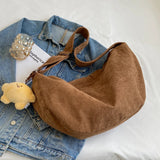 Stripe Corduroy Woman Bag Female Shoulder Bags Ladies Hand Bags