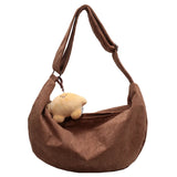 Stripe Corduroy Woman Bag Female Shoulder Bags Ladies Hand Bags