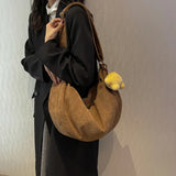 Stripe Corduroy Woman Bag Female Shoulder Bags Ladies Hand Bags