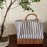 Woven Straw Bag Rattan Handbag Canvas Women Handbag