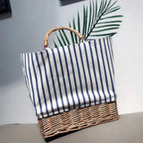 Woven Straw Bag Rattan Handbag Canvas Women Handbag