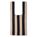 Stripe Shoulder Bag Tote for Women Purse Satchel Travel Bag