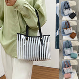 Stripe Women's Bag Shoulder Women's Bag Bag Printing Letter