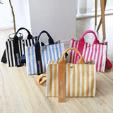 Striped Canvas Bag Messenger Small Bag Women Casual Shoulder Messenger Bags