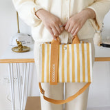Striped Canvas Bag Messenger Small Bag Women Casual Shoulder Messenger Bags