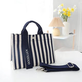 Striped Canvas Bag Messenger Small Bag Women Casual Shoulder Messenger Bags