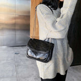 Striped Chain Bag Women Shoulder Bags Cover Young Cross-body Stylish Ulzzang PU
