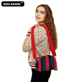 Striped Women Messenger Bags Women's Shoulder Bags Lady Purse Cross-body Bags