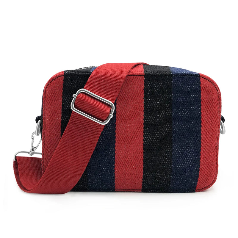 Striped Women Messenger Bags Women's Shoulder Bags Lady Purse Cross-body Bags