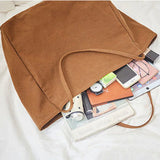 Striped Shoulder Bags Women Large Capacity Shopping Casual Tote Bag