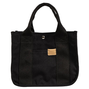 Striped Canvas Tote Messenger Shopper Handbag School Bag