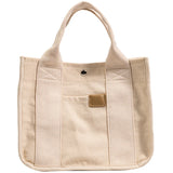 Striped Canvas Tote Messenger Shopper Handbag School Bag