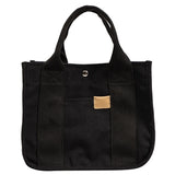 Striped Canvas Tote Messenger Shopper Handbag School Bag