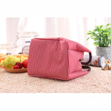 Stripes Lunch Bag for Women Isothermal Bag Packaged Food Thermal Bags