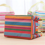 Stripes Lunch Bag Isothermal Packaged Food Thermal Bags Thermo Pouch