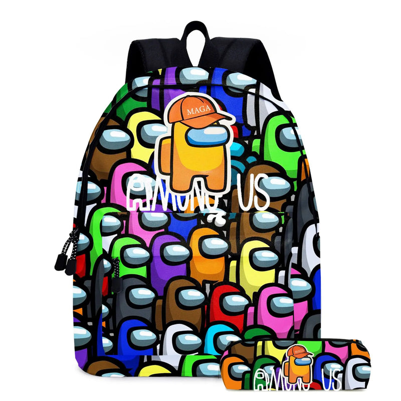 Anime School Bag Set for Students with Pencil Case