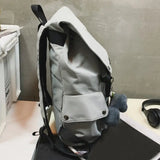 Adjustable Lace-up Student Backpack Unisex Rucksack for Teens